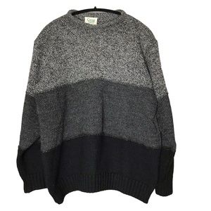 Carraig Donn Wool Sweater Pullover Roll Neck Ireland Colour Block Men's Large